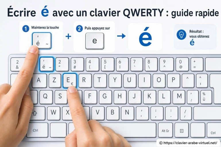 Écrire é avec un clavier QWERTY : guide rapide