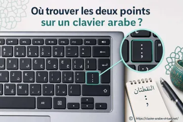 Où trouver les deux points sur un clavier arabe ?